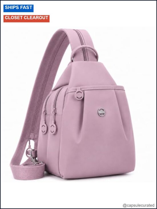 Water-Resistant Sling Backpack Women Crossbody Chest Bag Travel Work main image 4